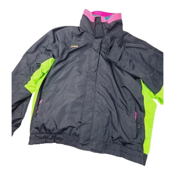 Columbia Women's Black Neon Bugaboo Fleece Winter Windbreaker Jacket Size XXL - Picture 1 of 7